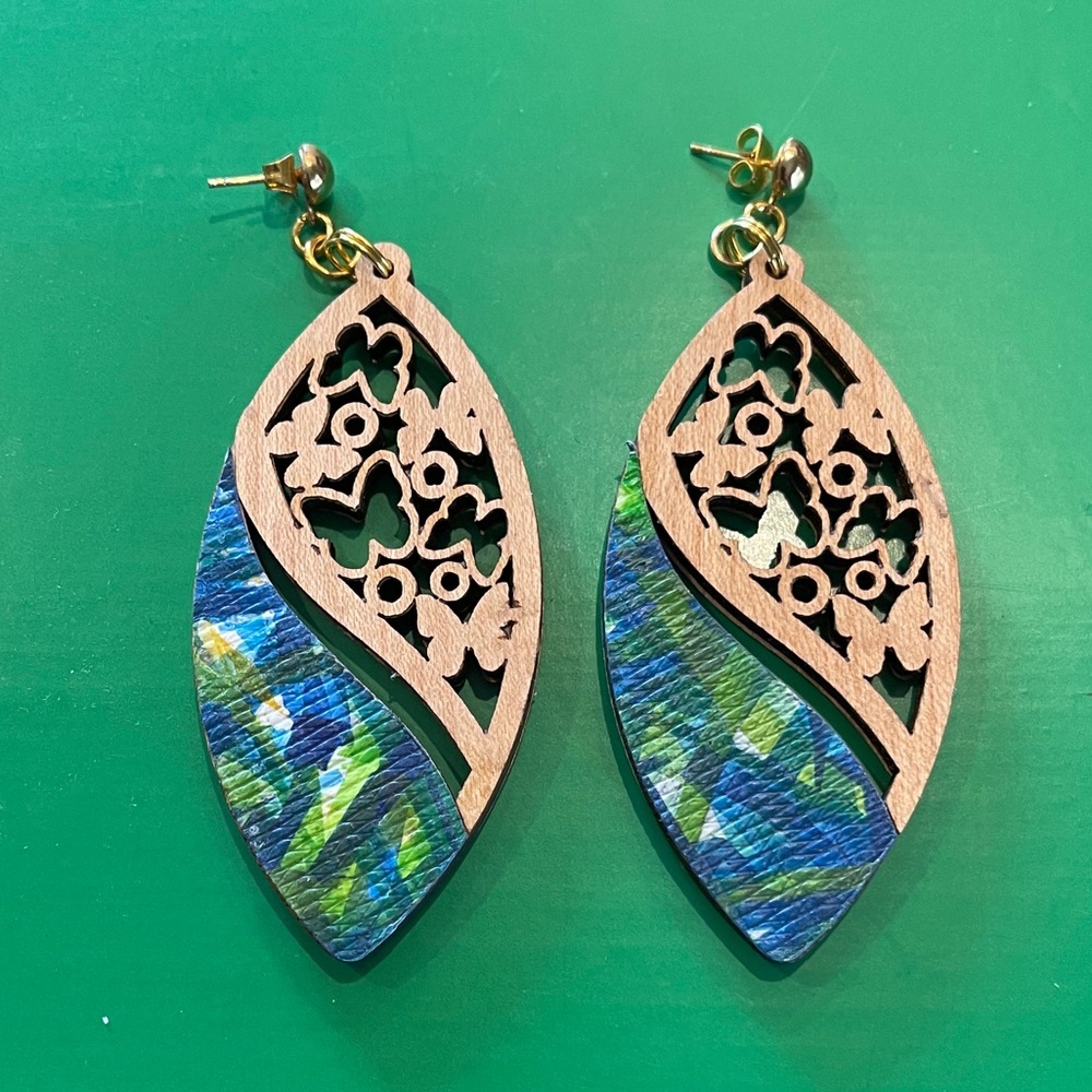 TRASHformation Upcycled Wood Earrings
